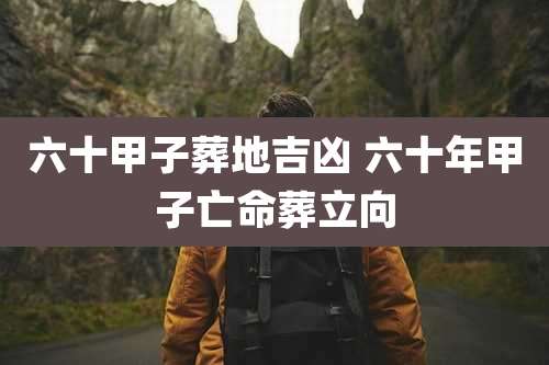 六十甲子葬地吉凶 六十年甲子亡命葬立向