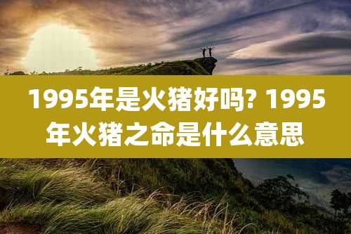 1995年是火猪好吗? 1995年火猪之命是什么意思