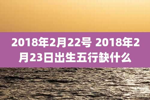 2018年2月22号 2018年2月23日出生五行缺什么