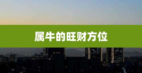 属牛的旺财方位