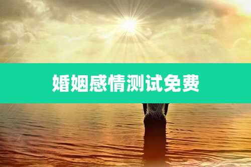 婚姻感情测试免费