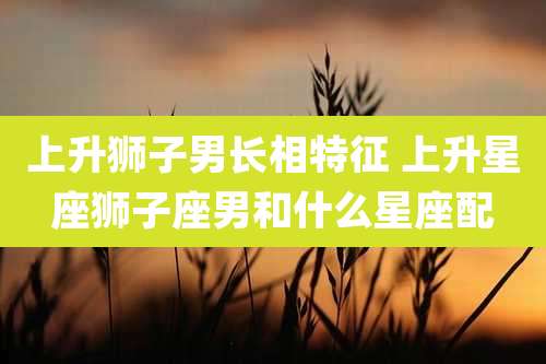 上升狮子男长相特征 上升星座狮子座男和什么星座配