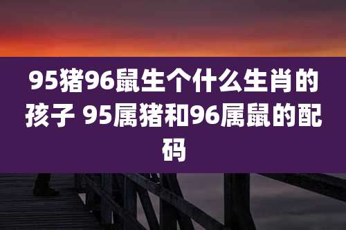 95猪96鼠生个什么生肖的孩子 95属猪和96属鼠的配码