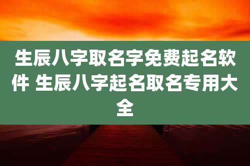 生辰八字取名字免费起名软件 生辰八字起名取名专用大全