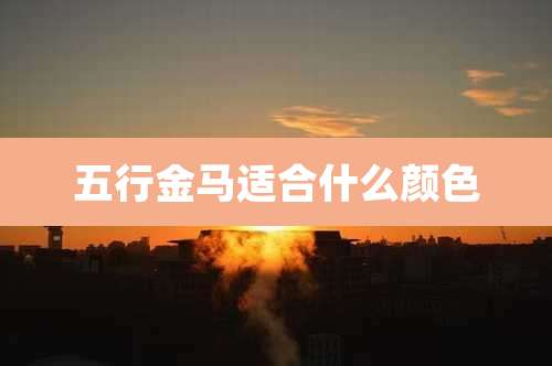 五行金马适合什么颜色