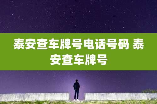 泰安查车牌号电话号码 泰安查车牌号