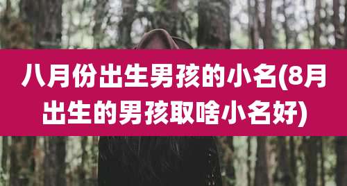 八月份出生男孩的小名(8月出生的男孩取啥小名好)