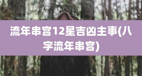 流年串宫12星吉凶主事(八字流年串宫)