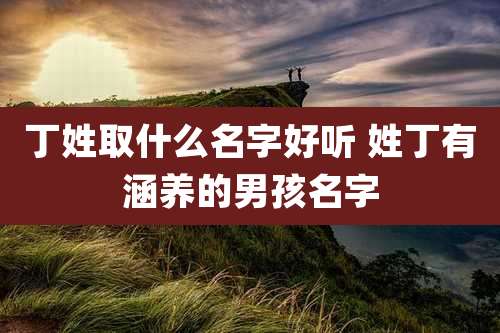 丁姓取什么名字好听 姓丁有涵养的男孩名字