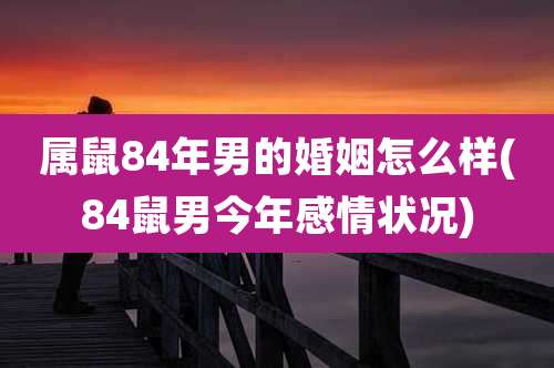 属鼠84年男的婚姻怎么样(84鼠男今年感情状况)