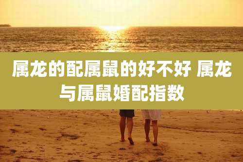 属龙的配属鼠的好不好 属龙与属鼠婚配指数