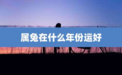 属兔在什么年份运好