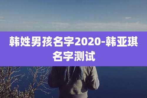 韩姓男孩名字2020-韩亚琪名字测试