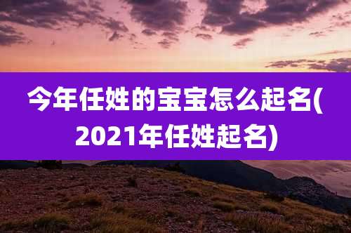 今年任姓的宝宝怎么起名(2021年任姓起名)
