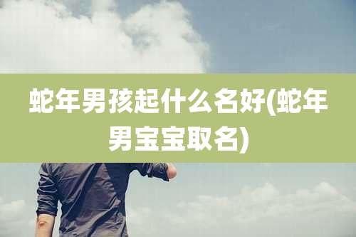 蛇年男孩起什么名好(蛇年男宝宝取名)