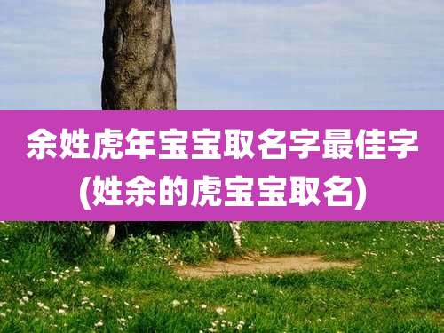 余姓虎年宝宝取名字最佳字(姓余的虎宝宝取名)