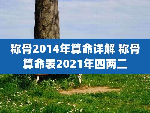 称骨2014年算命详解 称骨算命表2021年四两二
