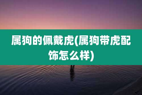属狗的佩戴虎(属狗带虎配饰怎么样)