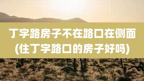 丁字路房子不在路口在侧面(住丁字路口的房子好吗)