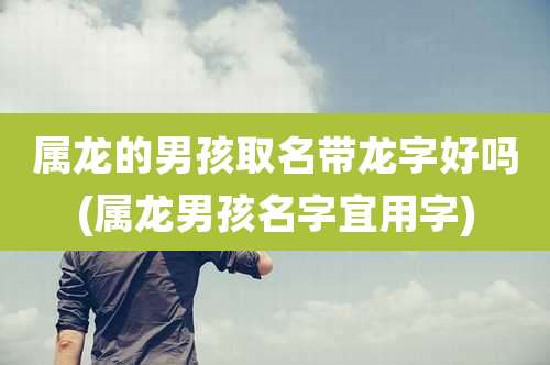 属龙的男孩取名带龙字好吗(属龙男孩名字宜用字)