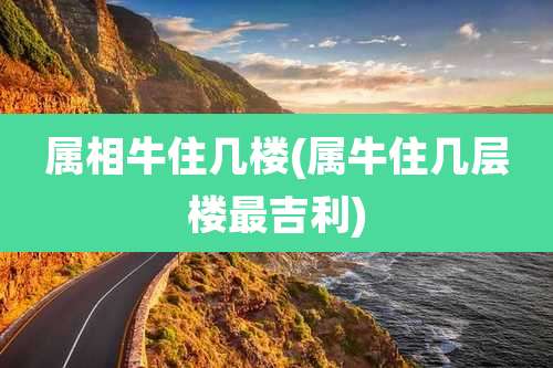 属相牛住几楼(属牛住几层楼最吉利)