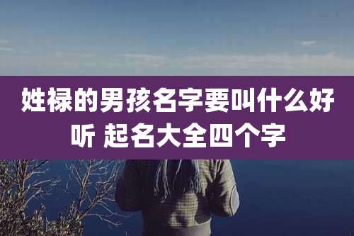 姓禄的男孩名字要叫什么好听 起名大全四个字