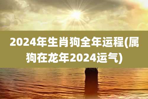 2024年生肖狗全年运程(属狗在龙年2024运气)
