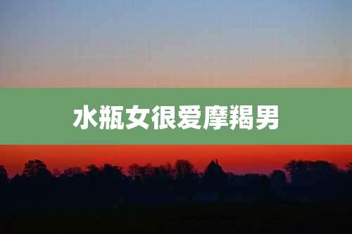 水瓶女很爱摩羯男