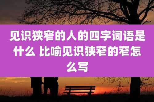 见识狭窄的人的四字词语是什么 比喻见识狭窄的窄怎么写