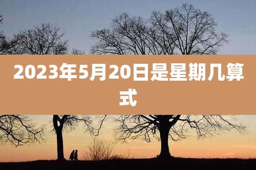 2023年5月20日是星期几算式