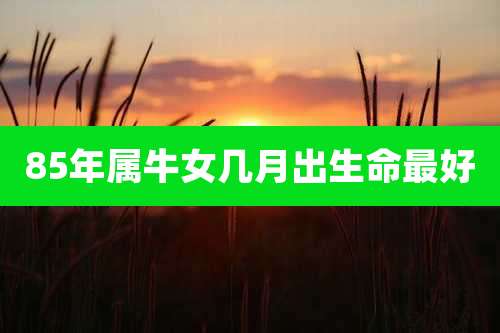 85年属牛女几月出生命最好