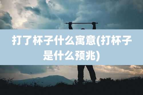 打了杯子什么寓意(打杯子是什么预兆)