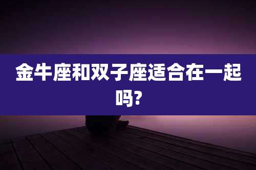 金牛座和双子座适合在一起吗?