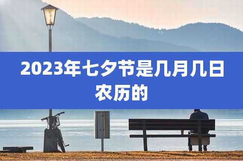 2023年七夕节是几月几日农历的