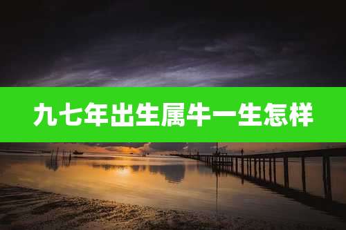 九七年出生属牛一生怎样
