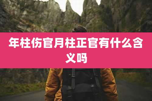 年柱伤官月柱正官有什么含义吗