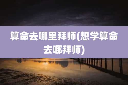 算命去哪里拜师(想学算命去哪拜师)
