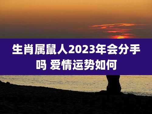 生肖属鼠人2023年会分手吗 爱情运势如何