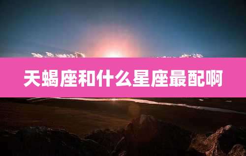 天蝎座和什么星座最配啊