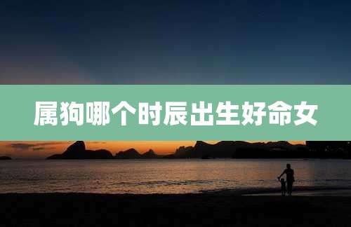 属狗哪个时辰出生好命女
