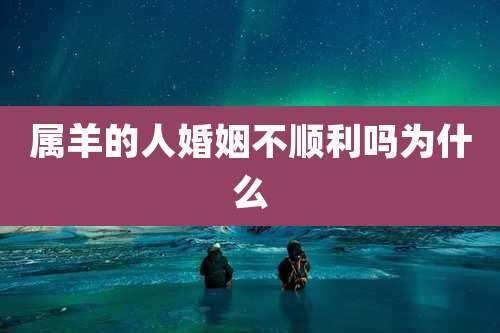 属羊的人婚姻不顺利吗为什么