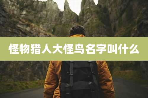 怪物猎人大怪鸟名字叫什么