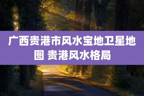 广西贵港市风水宝地卫星地图 贵港风水格局