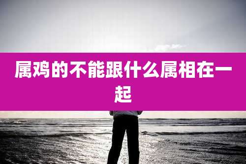 属鸡的不能跟什么属相在一起