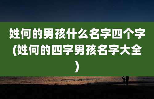 姓何的男孩什么名字四个字(姓何的四字男孩名字大全)