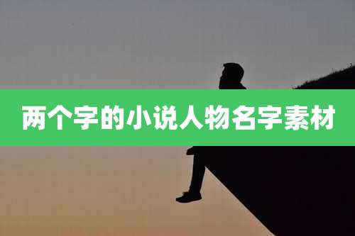 两个字的小说人物名字素材