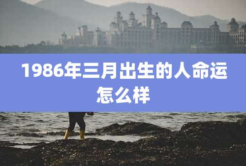 1986年三月出生的人命运怎么样