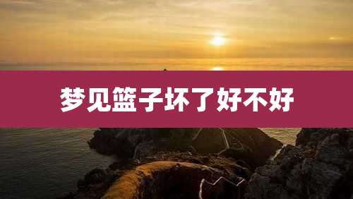 梦见篮子坏了好不好