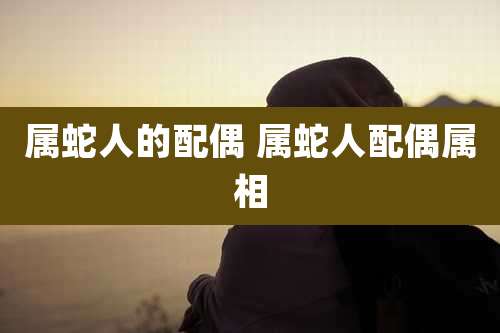 属蛇人的配偶 属蛇人配偶属相