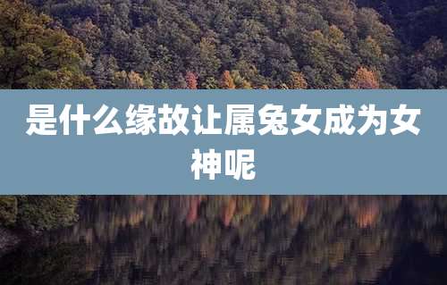 是什么缘故让属兔女成为女神呢